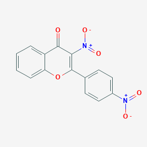 molecular formula C15H8N2O6 B136450 3-Nitro-2-(4-nitrophenyl)chromen-4-one CAS No. 143468-19-3