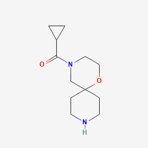 molecular formula C12H20N2O2 B13645125 Cyclopropyl(1-oxa-4,9-diazaspiro[5.5]undecan-4-yl)methanone 
