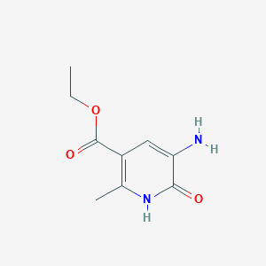 molecular formula C9H12N2O3 B136452 3-amino-5-(ethoxycarbonyl)-6-methylpyridin-2(1H)-one CAS No. 143708-31-0