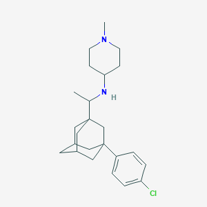 molecular formula C24H35ClN2 B1364521 N-[1-[3-(4-chlorophenyl)-1-adamantyl]ethyl]-1-methylpiperidin-4-amine 
