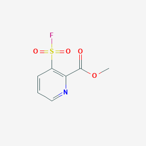 molecular formula C7H6FNO4S B13645229 Methyl 3-(fluorosulfonyl)picolinate 