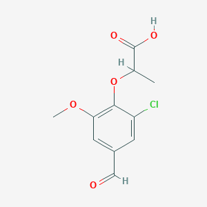 2-(2-Chloro-4-formyl-6-methoxyphenoxy)propanoic acid