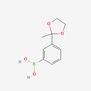 molecular formula C10H13BO4 B1364545 3-(2-Methyl-1,3-dioxolan-2-yl)phenylboronic acid CAS No. 850568-50-2
