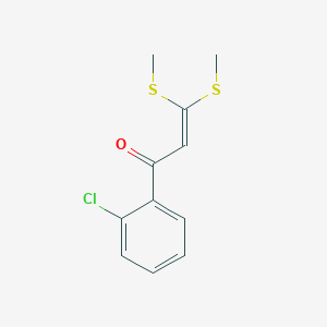 molecular formula C11H11ClOS2 B1364557 1-(2-Chlorophenyl)-3,3-bis(methylsulfanyl)-2-propen-1-one CAS No. 56944-67-3