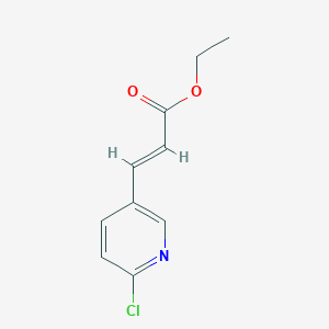 molecular formula C10H10ClNO2 B136456 3-(6-氯-吡啶-3-基)-丙烯酸乙酯 CAS No. 159153-39-6
