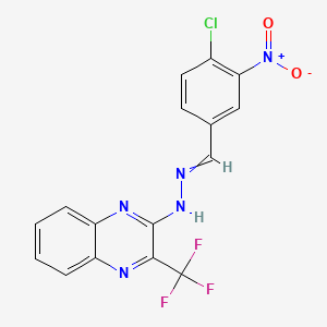 4-chloro-3-nitrobenzenecarbaldehyde N-[3-(trifluoromethyl)-2-quinoxalinyl]hydrazone