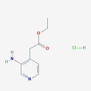 molecular formula C9H13ClN2O2 B13645680 Ethyl 2-(3-aminopyridin-4-YL)acetate hydrochloride CAS No. 65645-53-6