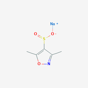 molecular formula C5H6NNaO3S B13645739 Sodium 3,5-dimethylisoxazole-4-sulfinate 