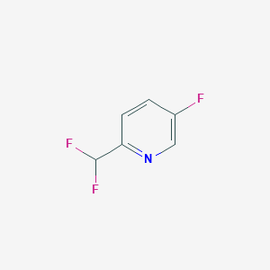 molecular formula C6H4F3N B13645795 2-(Difluoromethyl)-5-fluoropyridine 
