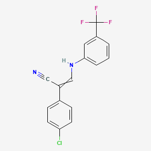 2-(4-Chlorophenyl)-3-[3-(trifluoromethyl)anilino]acrylonitrile