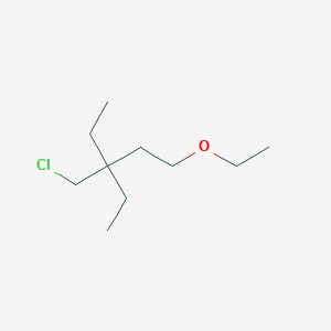 molecular formula C10H21ClO B13645899 3-(Chloromethyl)-1-ethoxy-3-ethylpentane 