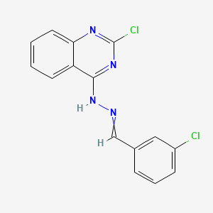 2-chloro-N-[(3-chlorophenyl)methylideneamino]quinazolin-4-amine