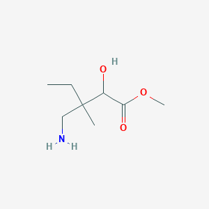 molecular formula C8H17NO3 B13645990 Methyl 3-(aminomethyl)-2-hydroxy-3-methylpentanoate 