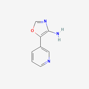 molecular formula C8H7N3O B13646015 5-(Pyridin-3-yl)oxazol-4-amine 