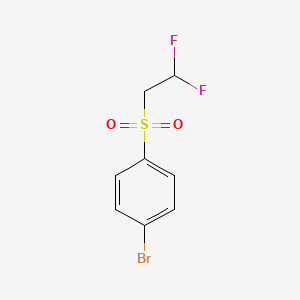 molecular formula C8H7BrF2O2S B13646066 1-Bromo-4-(2,2-difluoroethanesulfonyl)benzene 