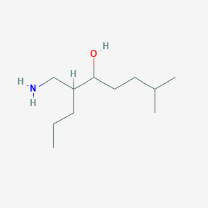 molecular formula C11H25NO B13646093 6-(Aminomethyl)-2-methylnonan-5-ol 