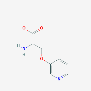 molecular formula C9H12N2O3 B13646106 methyl O-(pyridin-3-yl)serinate 