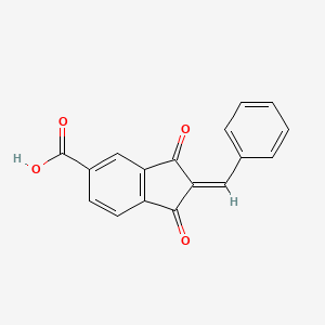 (2Z)-2-Benzylidene-1,3-dioxoindane-5-carboxylic acid