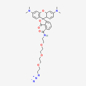 molecular formula C33H40N6O7 B13646110 N-[2-[2-[2-(2-azidoethoxy)ethoxy]ethoxy]ethyl]-3',6'-bis(dimethylamino)-3-oxospiro[2-benzofuran-1,9'-4a,9a-dihydroxanthene]-4-carboxamide 