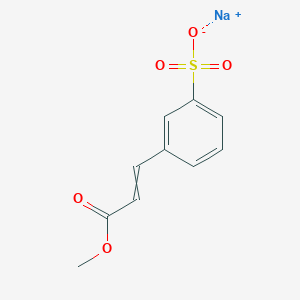 molecular formula C10H9NaO5S B13646162 Sodium;3-(3-methoxy-3-oxoprop-1-enyl)benzenesulfonate 