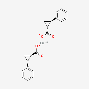 molecular formula C20H18CuO4 B13646227 Copper(II) rel-(1R,2R)-2-phenylcyclopropane-1-carboxylate 