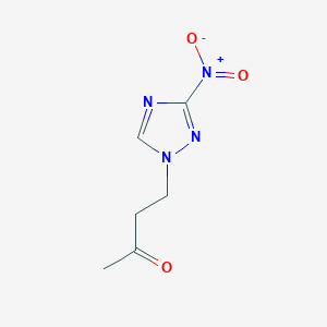 molecular formula C6H8N4O3 B1364626 4-(3-nitro-1H-1,2,4-triazol-1-yl)butan-2-one CAS No. 60728-92-9