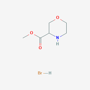 molecular formula C6H12BrNO3 B13646267 Methyl morpholine-3-carboxylate;hydrobromide 