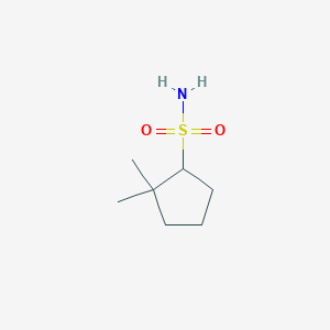 molecular formula C7H15NO2S B13646307 2,2-Dimethylcyclopentane-1-sulfonamide 