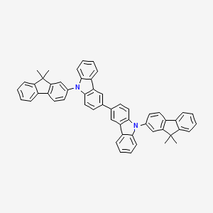molecular formula C54H40N2 B13646316 9,9'-Bis(9,9-dimethyl-9H-fluoren-2-yl)-9H,9'H-3,3'-bicarbazole 