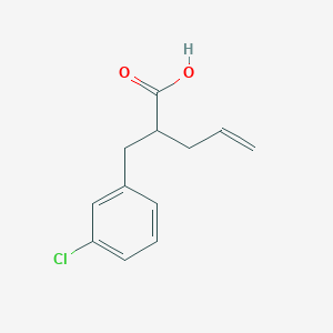 molecular formula C12H13ClO2 B13646317 2-(3-Chlorobenzyl)pent-4-enoic acid 