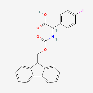 molecular formula C23H18INO4 B13646461 2-({[(9H-fluoren-9-yl)methoxy]carbonyl}amino)-2-(4-iodophenyl)acetic acid 