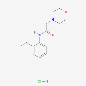 molecular formula C14H21ClN2O2 B136466 4-Morpholineacetamide, N-(2-ethylphenyl)-, monohydrochloride CAS No. 143579-14-0