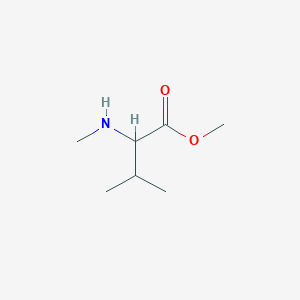 molecular formula C7H15NO2 B13646627 Methyl 3-methyl-2-(methylamino)butanoate 