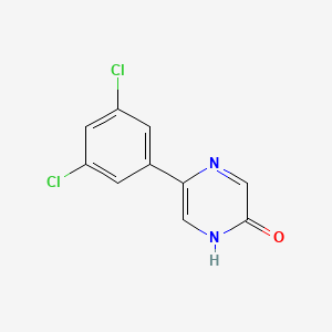 molecular formula C10H6Cl2N2O B13646665 5-(3,5-Dichlorophenyl)pyrazin-2-ol 
