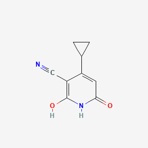 molecular formula C9H8N2O2 B13646705 4-Cyclopropyl-6-hydroxy-2-oxo-1,2-dihydropyridine-3-carbonitrile 