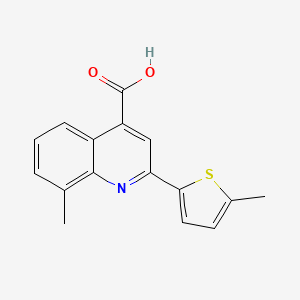 8-Methyl-2-(5-methylthiophen-2-yl)quinoline-4-carboxylic acid