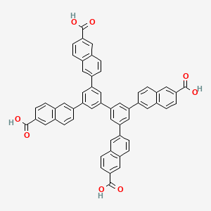 molecular formula C56H34O8 B13646831 6,6',6'',6'''-([1,1'-Biphenyl]-3,3',5,5'-tetrayl)tetrakis(2-naphthoic acid) 