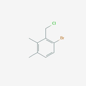 molecular formula C9H10BrCl B13646840 1-Bromo-2-(chloromethyl)-3,4-dimethylbenzene 
