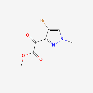 molecular formula C7H7BrN2O3 B13646850 methyl2-(4-bromo-1-methyl-1H-pyrazol-3-yl)-2-oxoacetate 