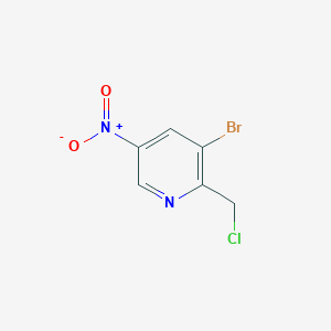 molecular formula C6H4BrClN2O2 B13647005 3-Bromo-2-(chloromethyl)-5-nitropyridine 
