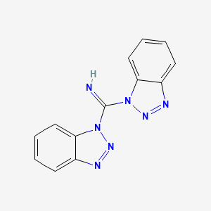 molecular formula C13H9N7 B1364701 Bis(1H-benzo[d][1,2,3]triazol-1-yl)methanimine CAS No. 28992-50-9