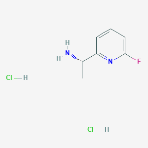 molecular formula C7H11Cl2FN2 B13647027 (S)-1-(6-Fluoropyridin-2-yl)ethanamine dihydrochloride 