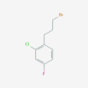molecular formula C9H9BrClF B13647072 1-(3-Bromopropyl)-2-chloro-4-fluorobenzene 