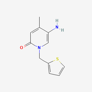 molecular formula C11H12N2OS B13647085 5-Amino-4-methyl-1-(thiophen-2-ylmethyl)pyridin-2(1h)-one 