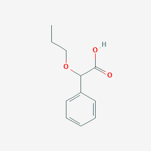 molecular formula C11H14O3 B13647116 2-Phenyl-2-propoxyacetic acid 