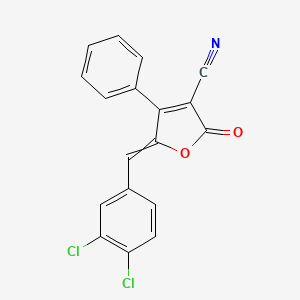 5-[(3,4-Dichlorophenyl)methylene]-2-oxo-4-phenyl-2,5-dihydro-3-furancarbonitrile