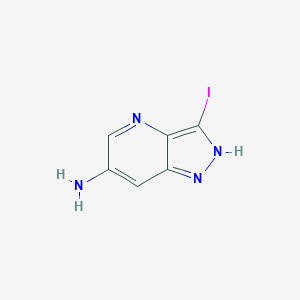 molecular formula C6H5IN4 B13647257 3-Iodo-1H-pyrazolo[4,3-b]pyridin-6-amine 