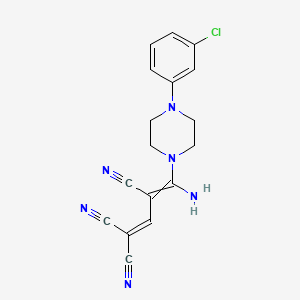 4-Amino-4-[4-(3-chlorophenyl)piperazino]-1,3-butadiene-1,1,3-tricarbonitrile