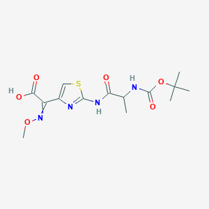 molecular formula C14H20N4O6S B13647521 Boc-L-alanyl oxamidineacid 