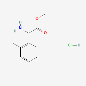 molecular formula C11H16ClNO2 B13647551 Methyl 2-amino-2-(2,4-dimethylphenyl)acetate hydrochloride 